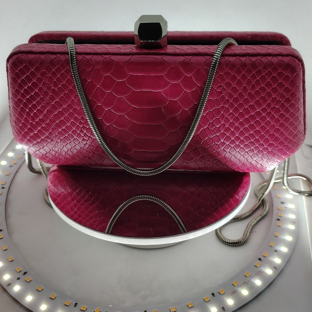 Elegant Rebecca Minkoff Pink Clutch with Chain Strap